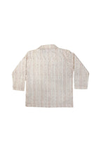 New Born 2 piece Night Suit - Light Brown stripe - Cute Kids