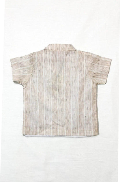 Boys 3-piece Suit - Light brown stripe - Cute Kids