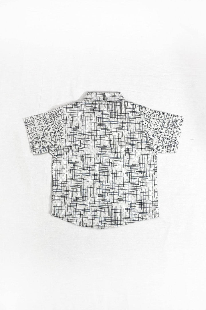 Boys 2 piece Suit - OFF-White&Blue - Cute Kids
