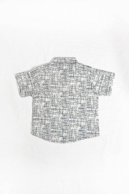 Boys 2 piece Suit - OFF-White&Blue - Cute Kids