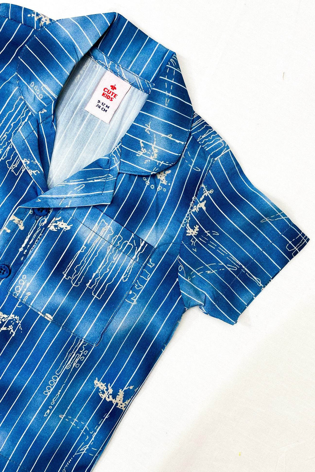 Boys 2 piece Suit - Cyen Blue & Beige - Cute Kids