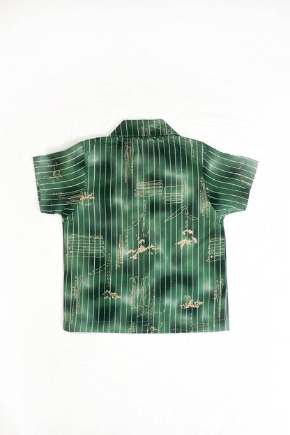 Boys 2 piece Suit - Hazel Green & Beige - Cute Kids