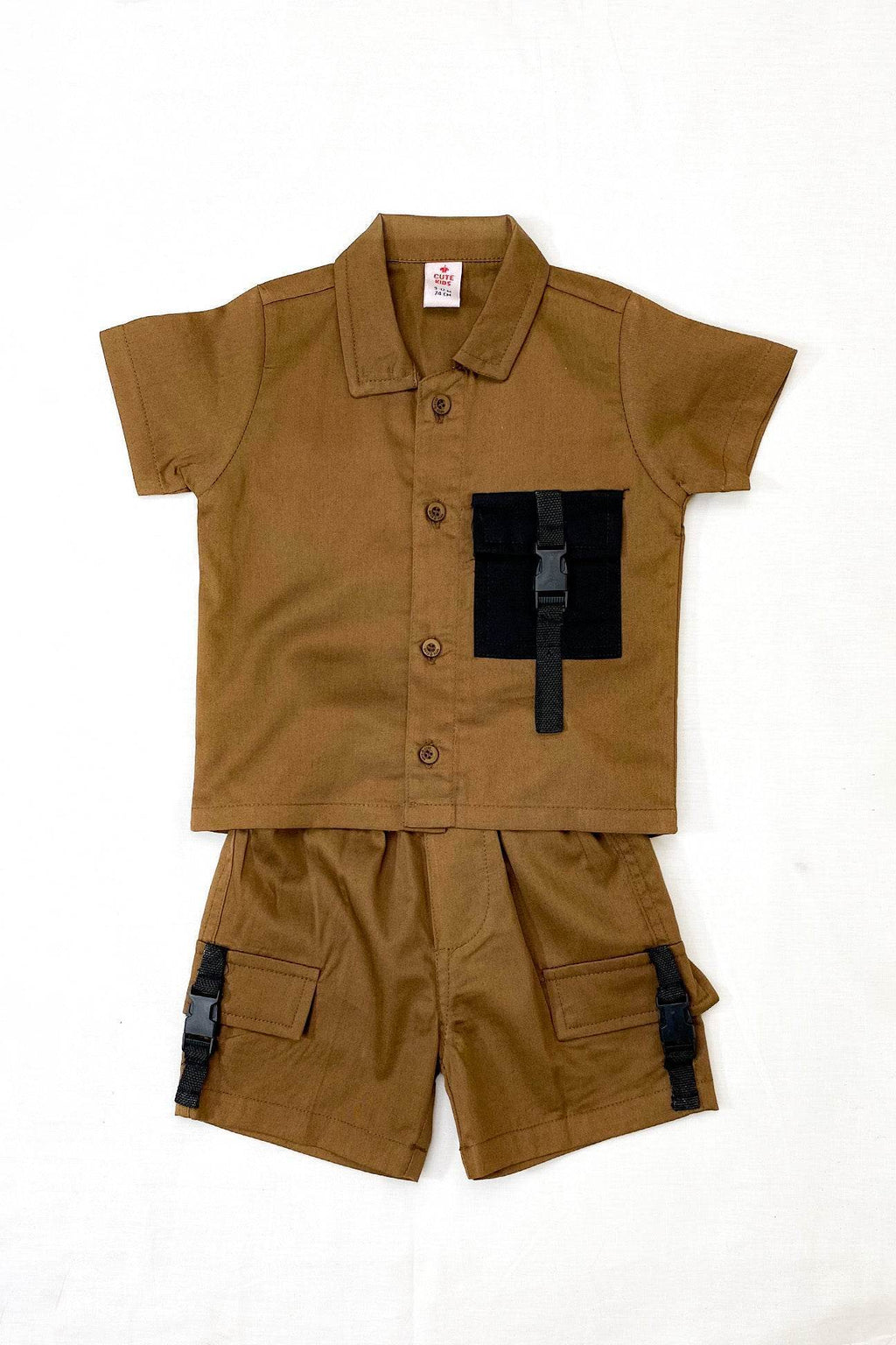 Boys 2 piece Suit - Brown - Cute Kids