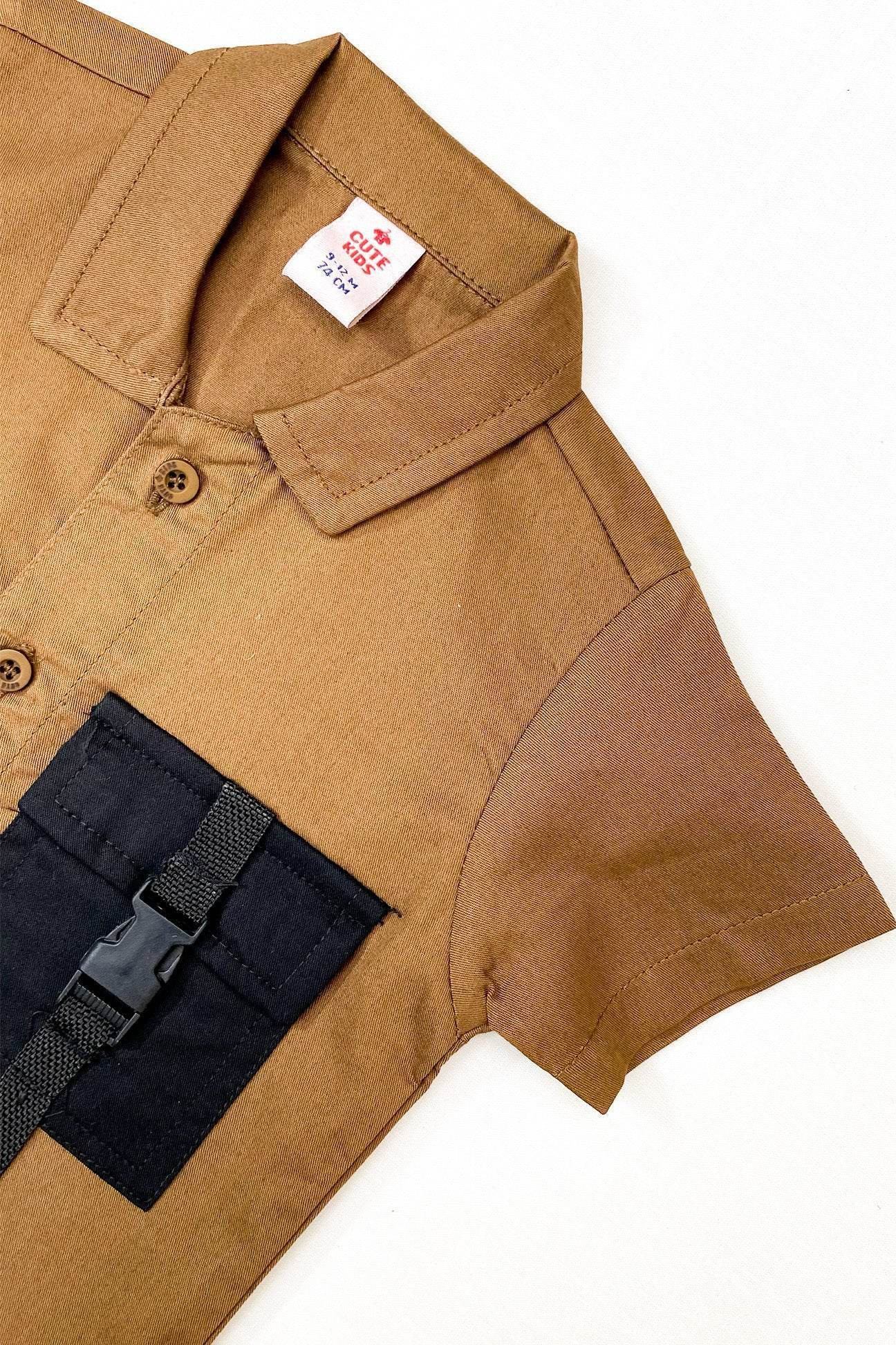 Boys 2 piece Suit - Brown - Cute Kids