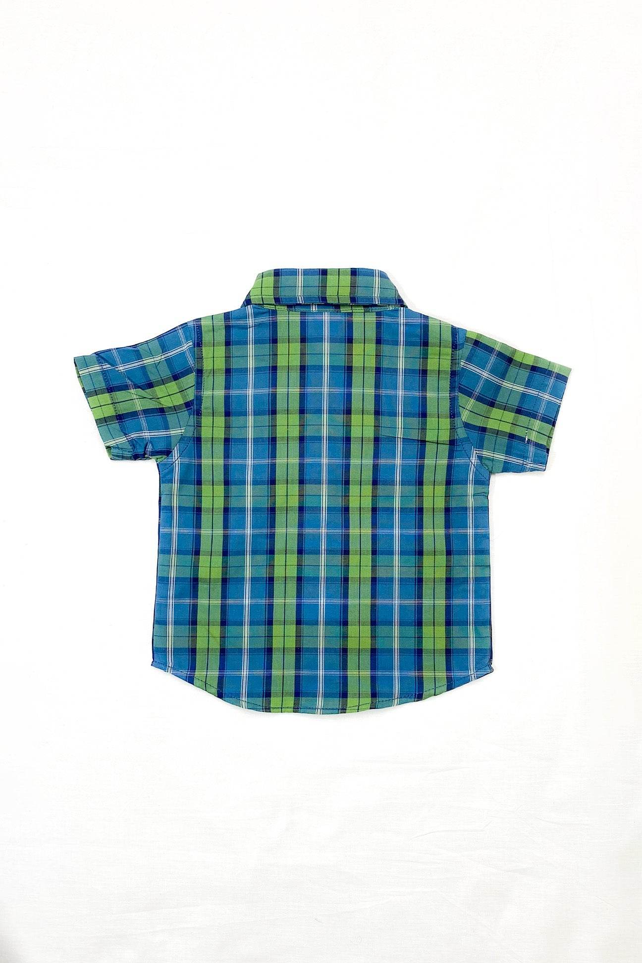 Boys 2 piece Suit - Check Green-Blue & Beige - Cute Kids