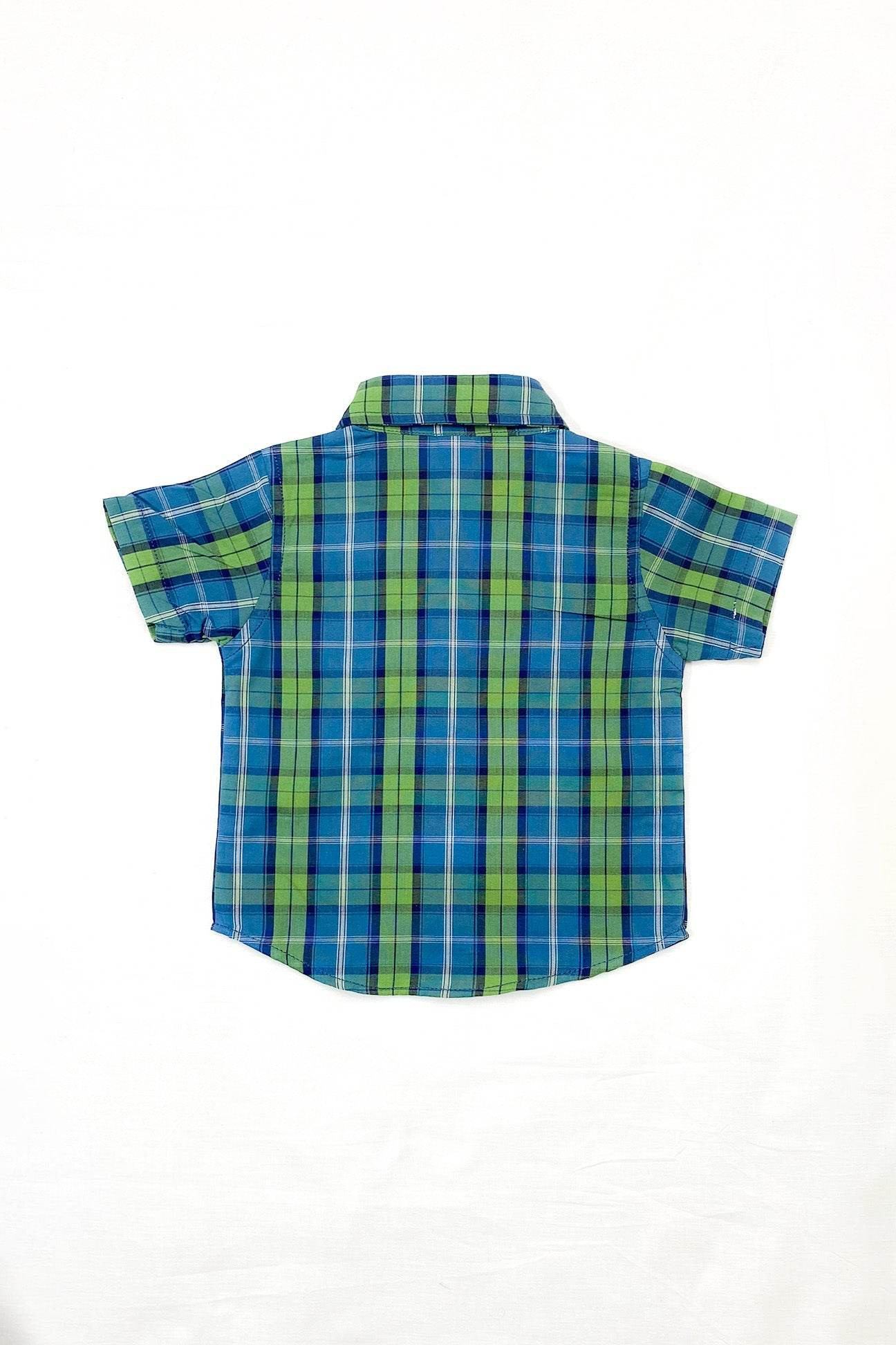Boys 2 piece Suit - Check Green-Blue & Beige - Cute Kids