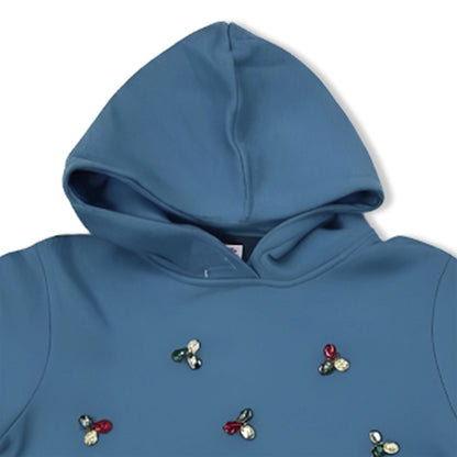 Girls Hoodie - Orange & Blue