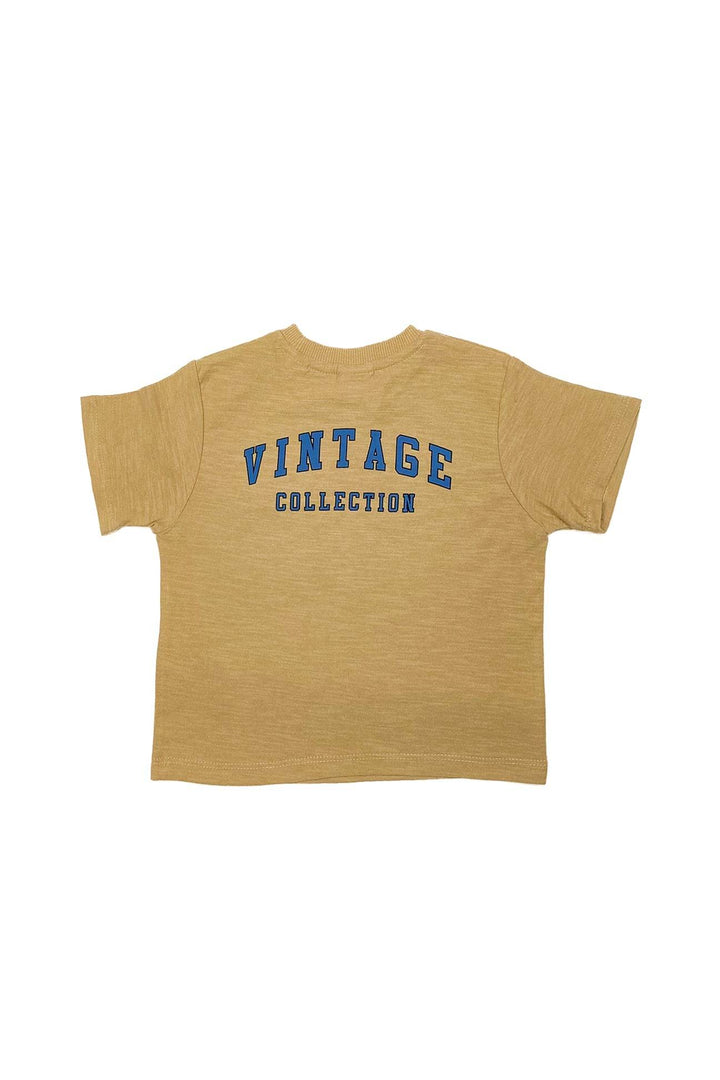 Boys T-Shirt Vintage - Khaki - Cute Kids