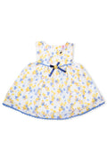 NewBorn Floral Printed Co-ord Set with Panty – White, Yellow & Blue - Cute Kids
