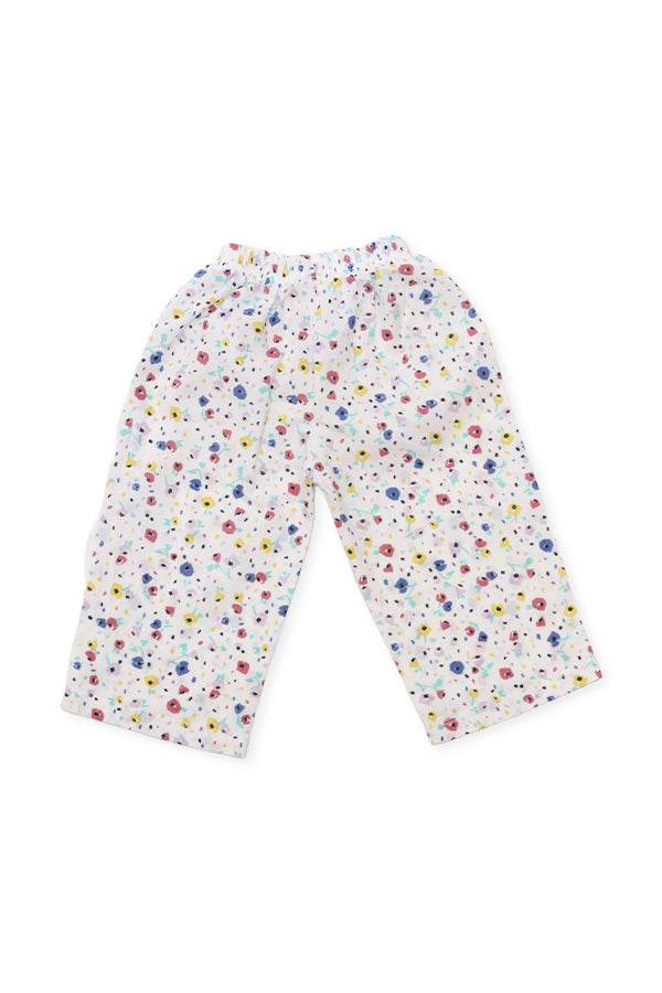 Girls Printed Lawn Co-ord Set – White & Multi - Cute Kids