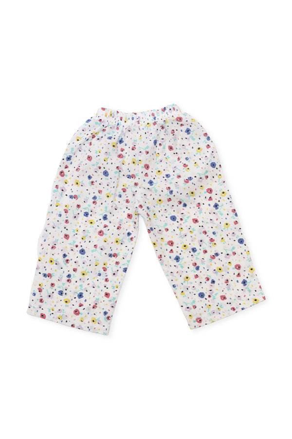 Girls Printed Lawn Co-ord Set – White & Multi - Cute Kids