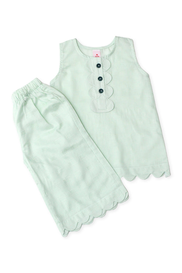 Girls co-ord Set - P-Green