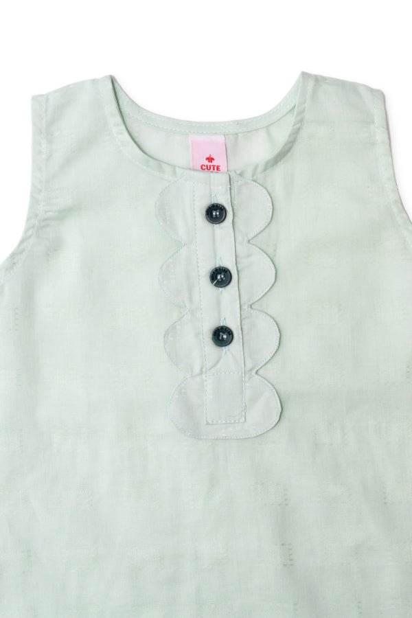 Girls co-ord Set - P-Green - Cute Kids