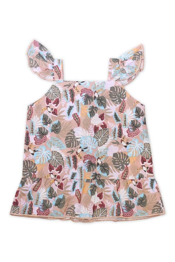 NewBorn Tropical Leaf Printed Co-ord Set – Multicolor - Cute Kids