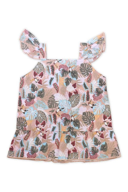 NewBorn Tropical Leaf Printed Co-ord Set – Multicolor - Cute Kids