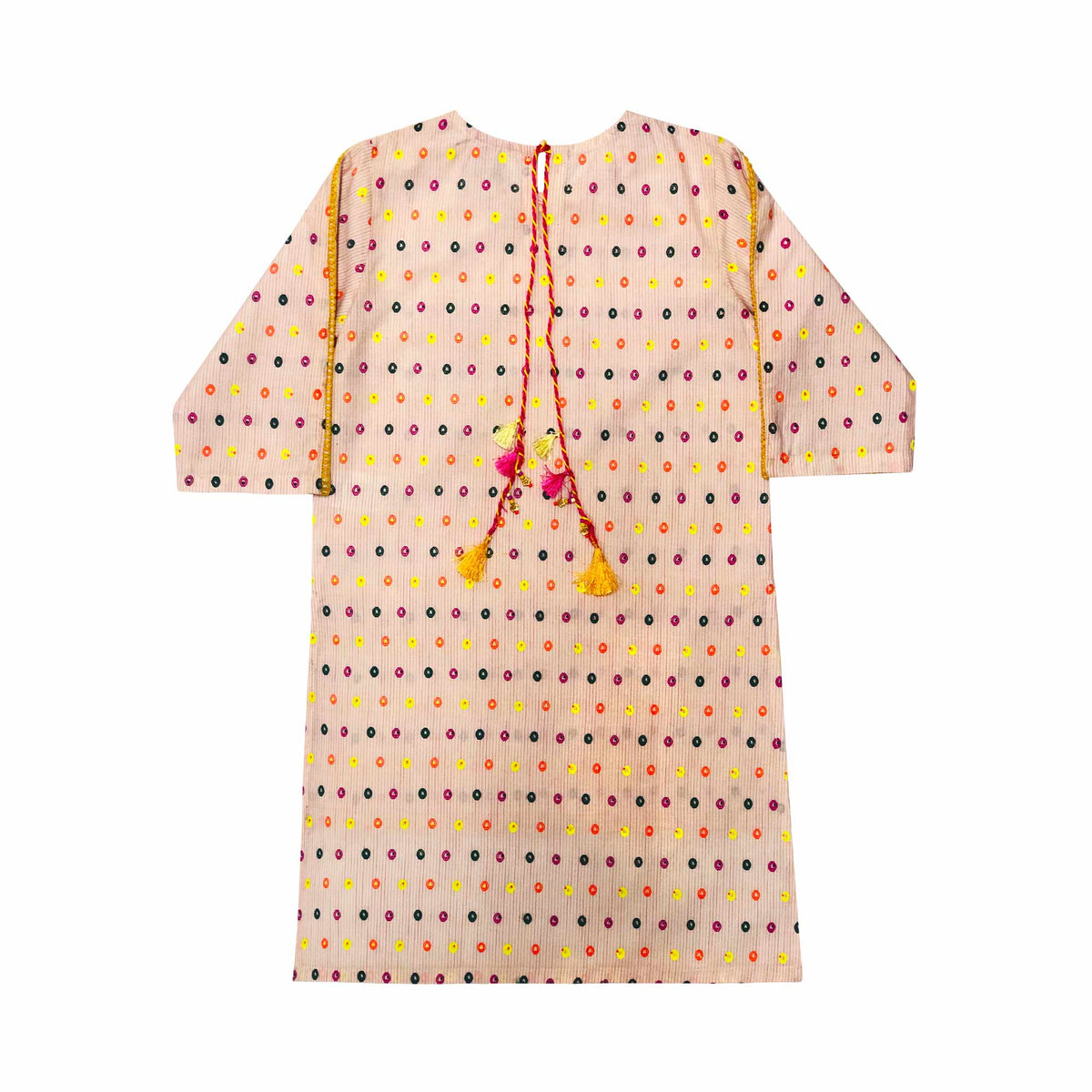 Girls Screen Printed Co-ord Set - Multicolor Circles
