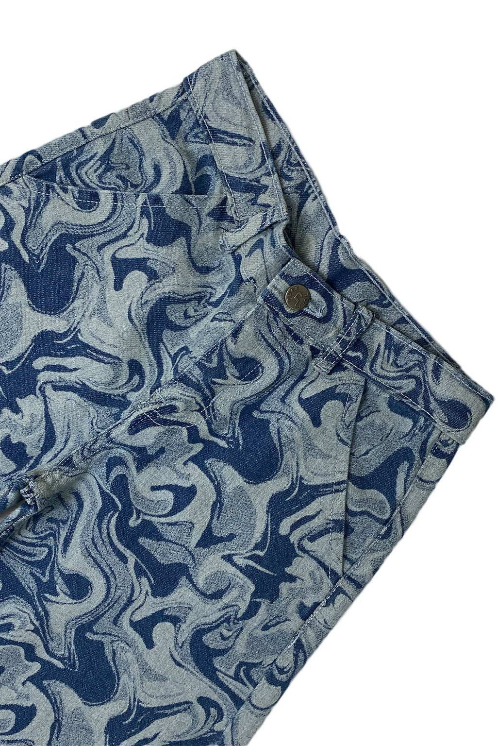 Girls Wide Leg Denim Jeans - Dark Wash - Cute Kids