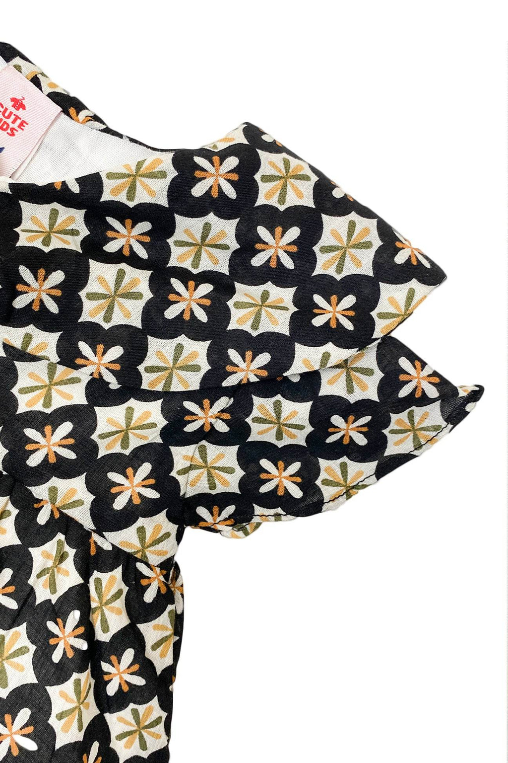 Girls Lawn Frock – Black - Cute Kids