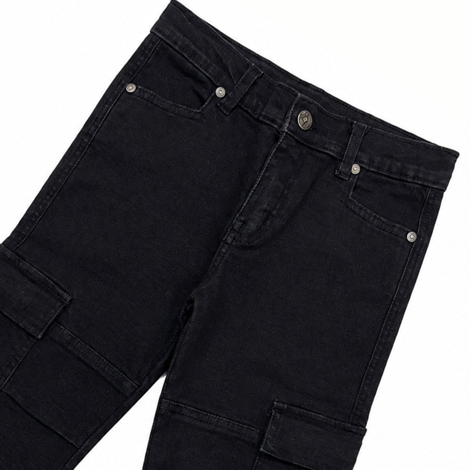Boys Denim Pants - Black Cargo