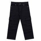 Boys Denim Pants - Black Cargo