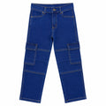 Boys Denim Pants - Dark Wash Cargo