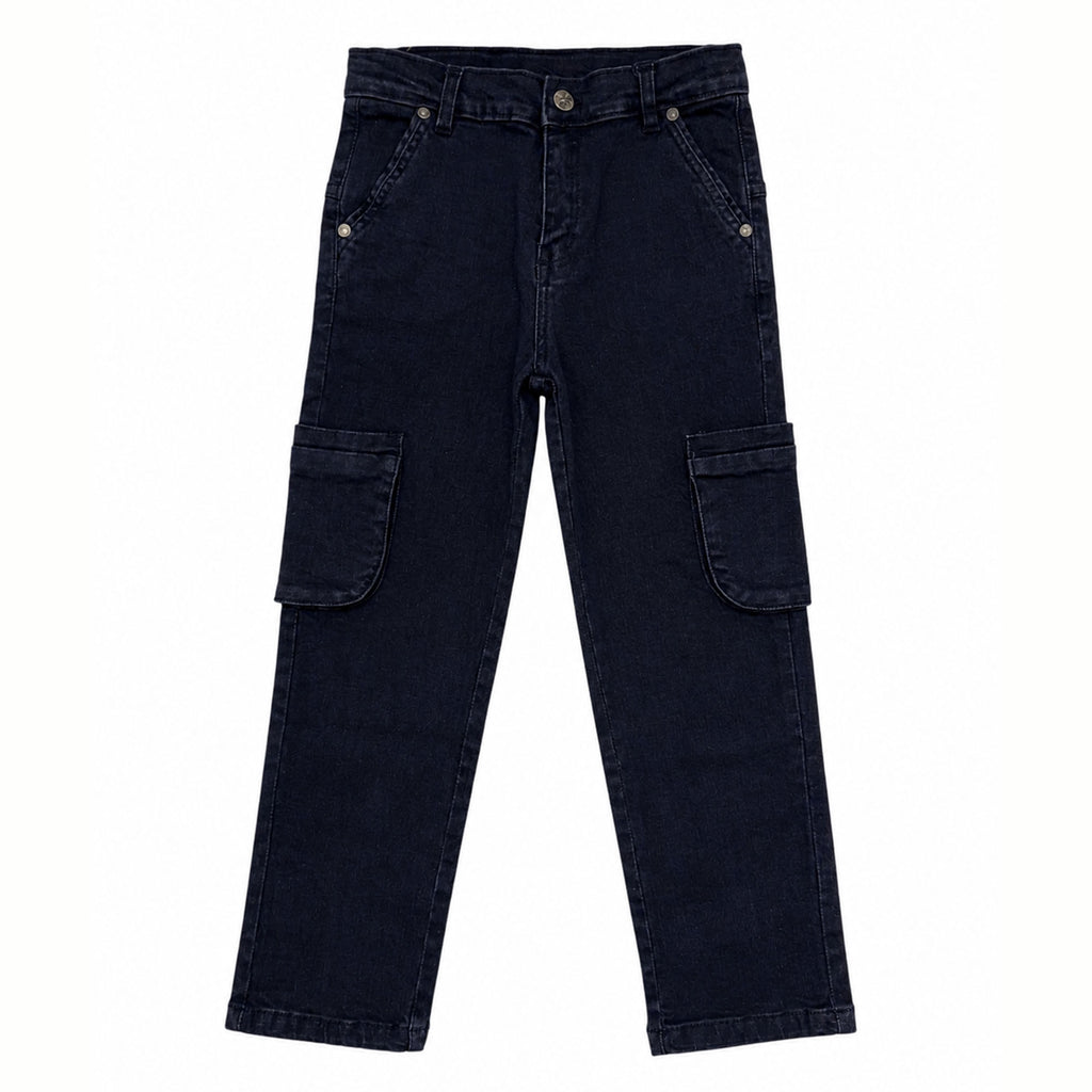 Boys Denim Pants - Black with Side Pockets