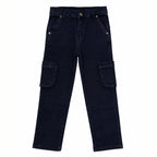 Boys Denim Pants - Black with Side Pockets