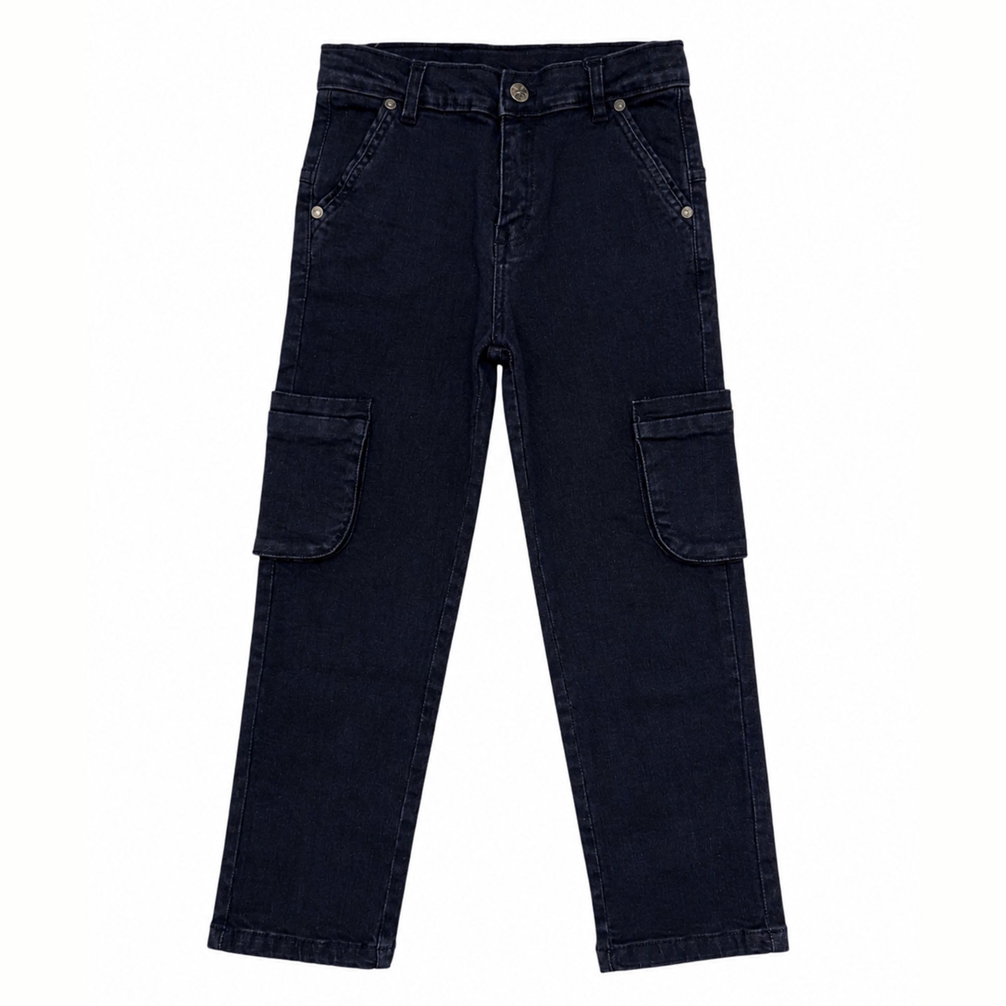 Boys Denim Pants - Black with Side Pockets