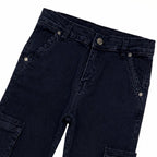 Boys Denim Pants - Black with Side Pockets