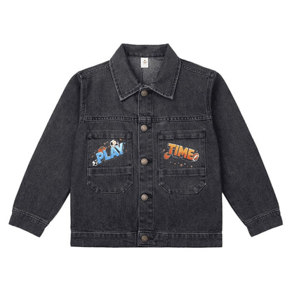 Boys Denim Jacket - Blue & Black