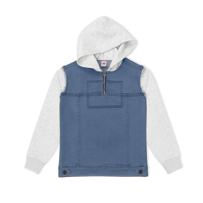Boys Denim Fleece Jacket