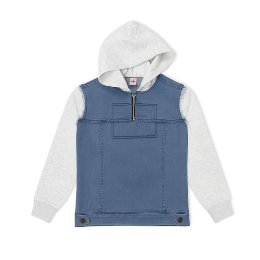 Boys Denim Fleece Jacket
