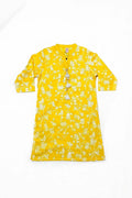 Girls Printed Kurti-Yellow - Cute Kids