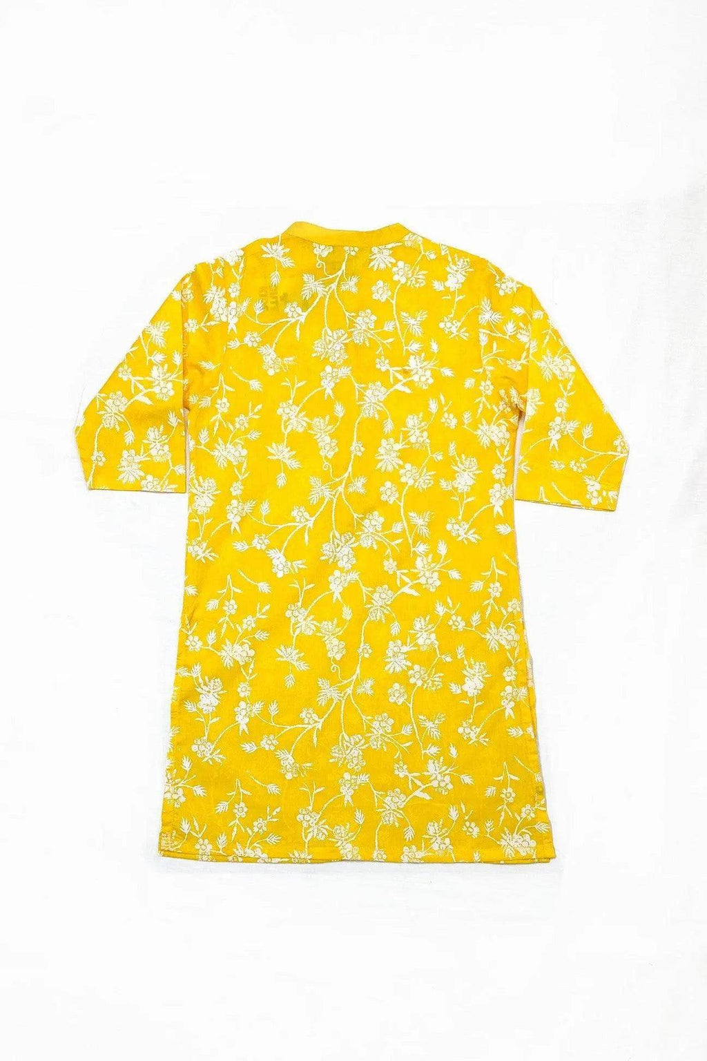Girls Printed Kurti-Yellow - Cute Kids