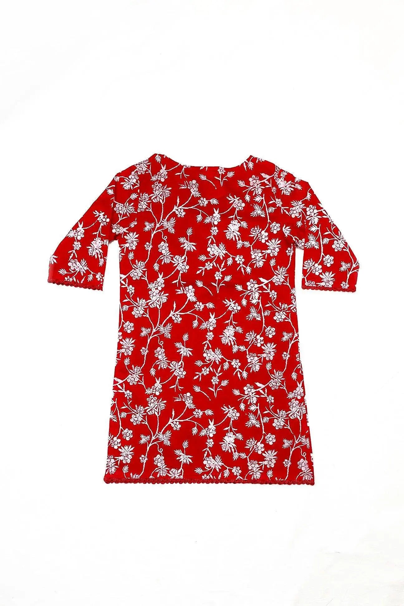 Girls Printed Kurti - Red - Cute Kids