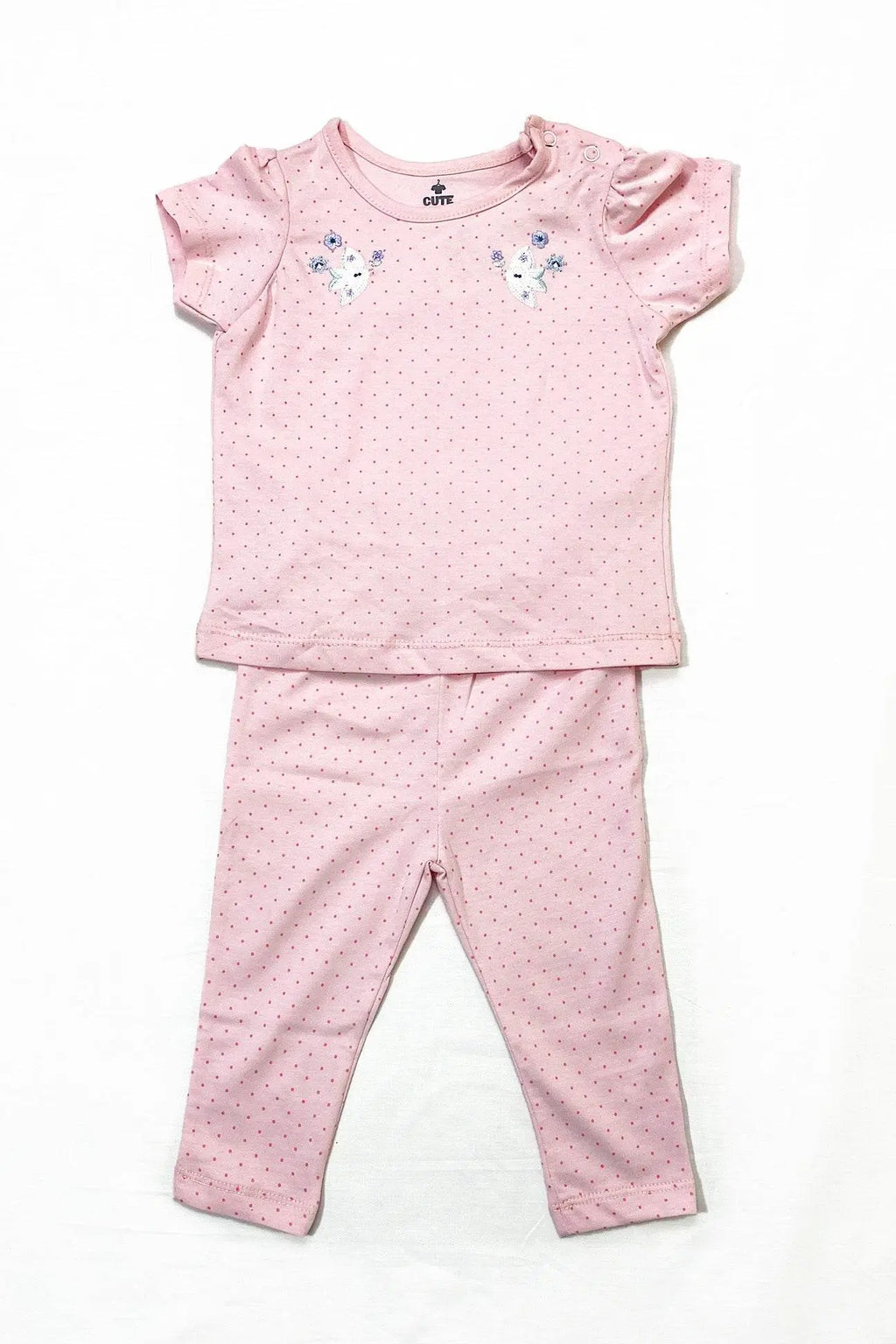 NewBorn Cozy Night Suit - Light Pink - Cute Kids