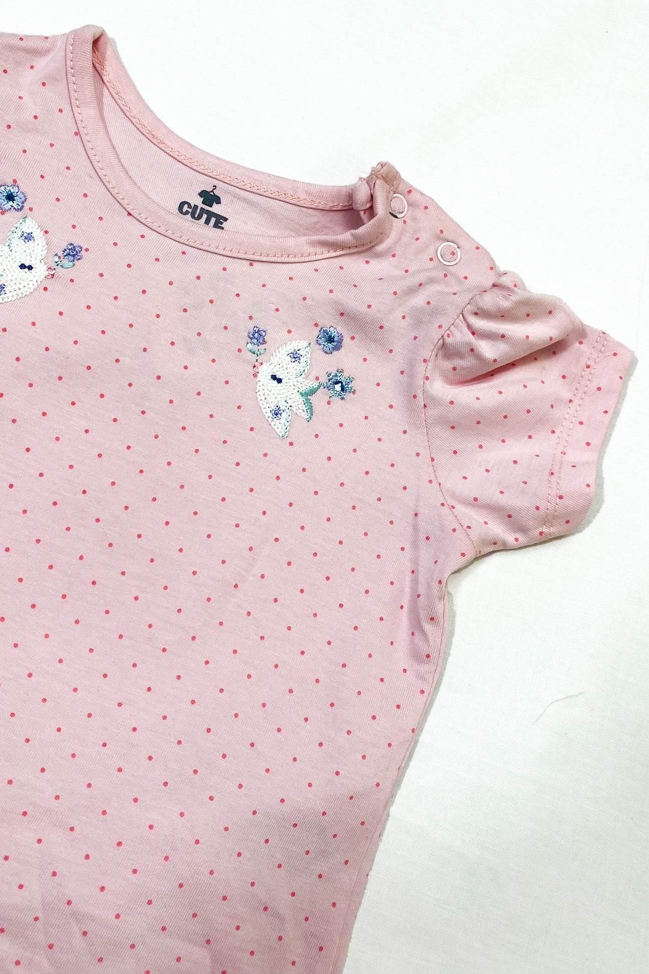 NewBorn Cozy Night Suit - Light Pink - Cute Kids