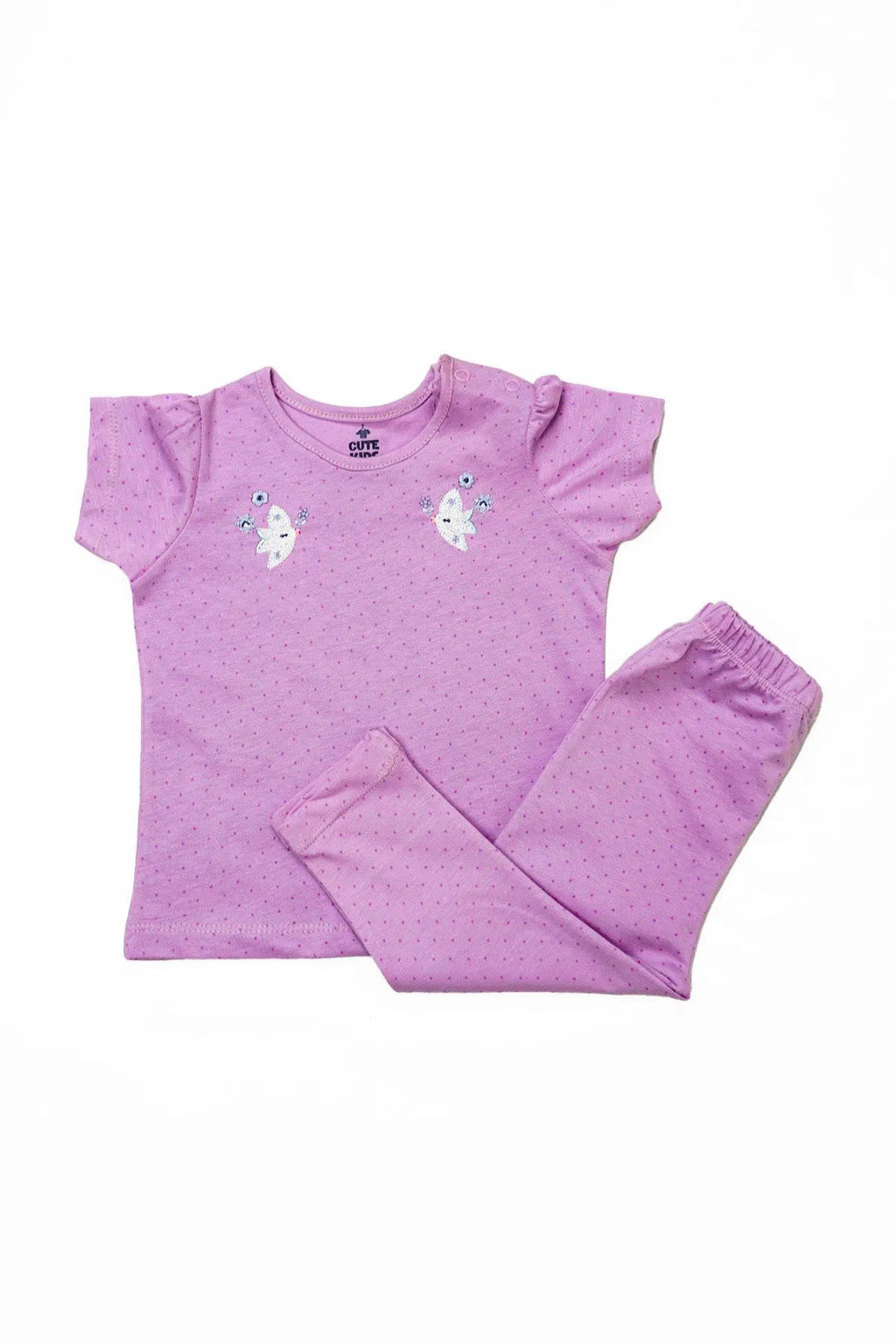 NewBorn Cozy Lavender Delight Night Suit - Cute Kids