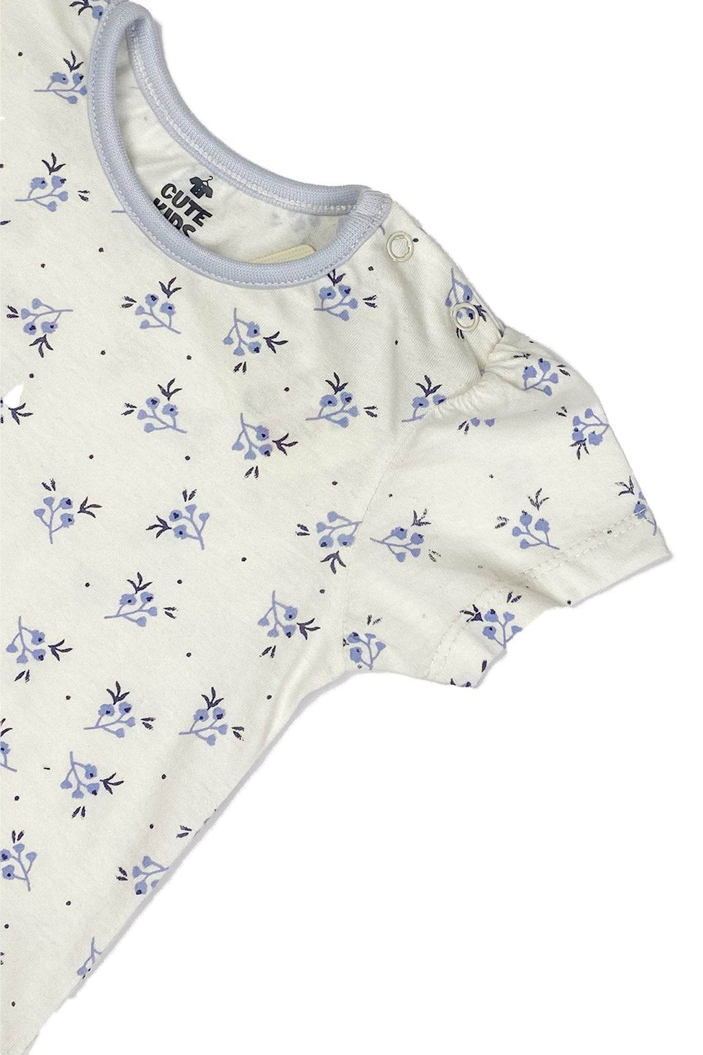 NewBorn cozy Blue Blossom night suit - Cute Kids