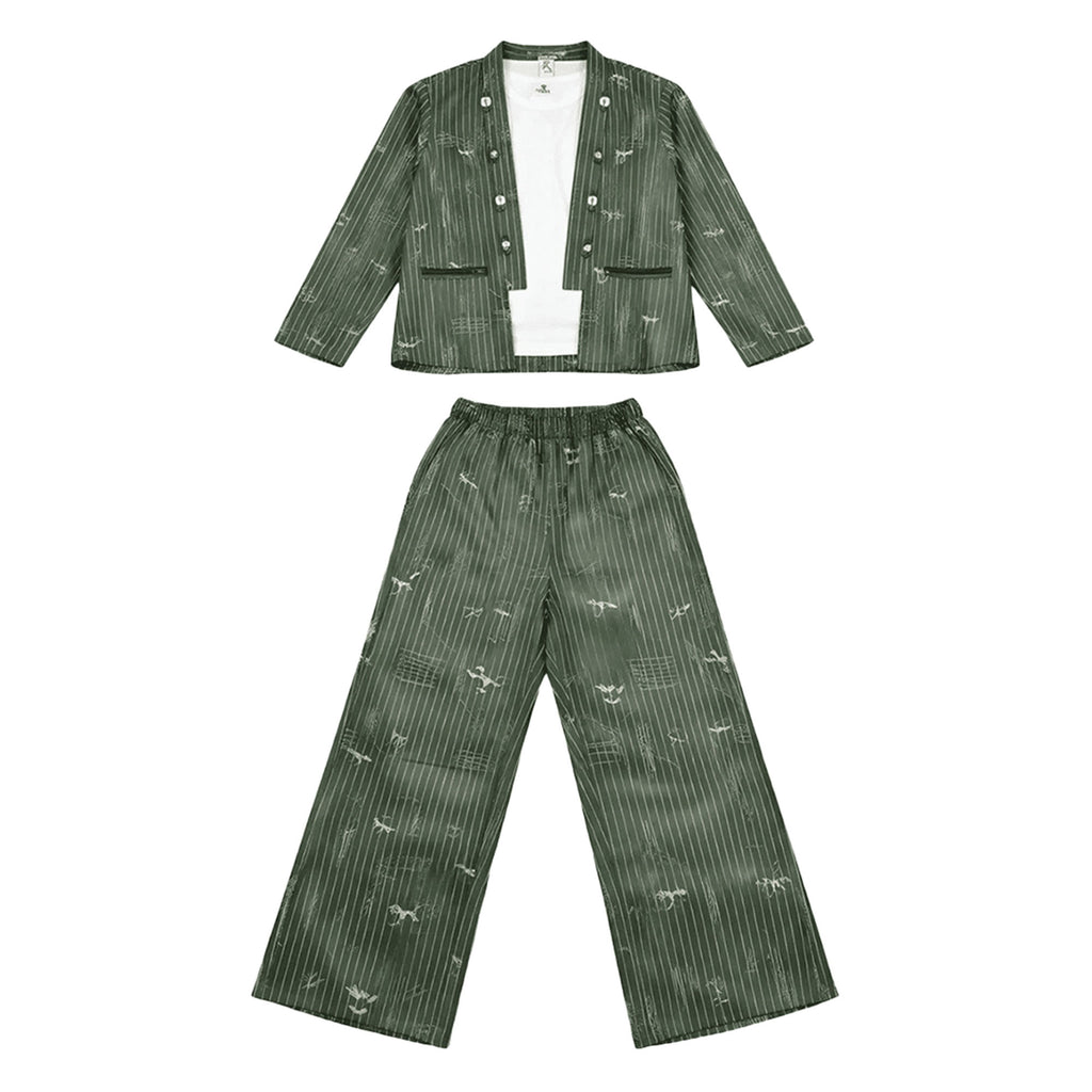 Girls co-ord Set in Green color