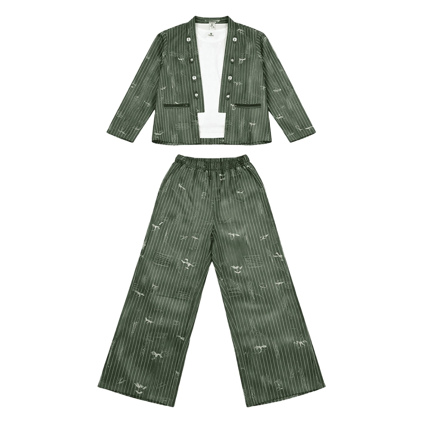 Girls co-ord Set in Green color