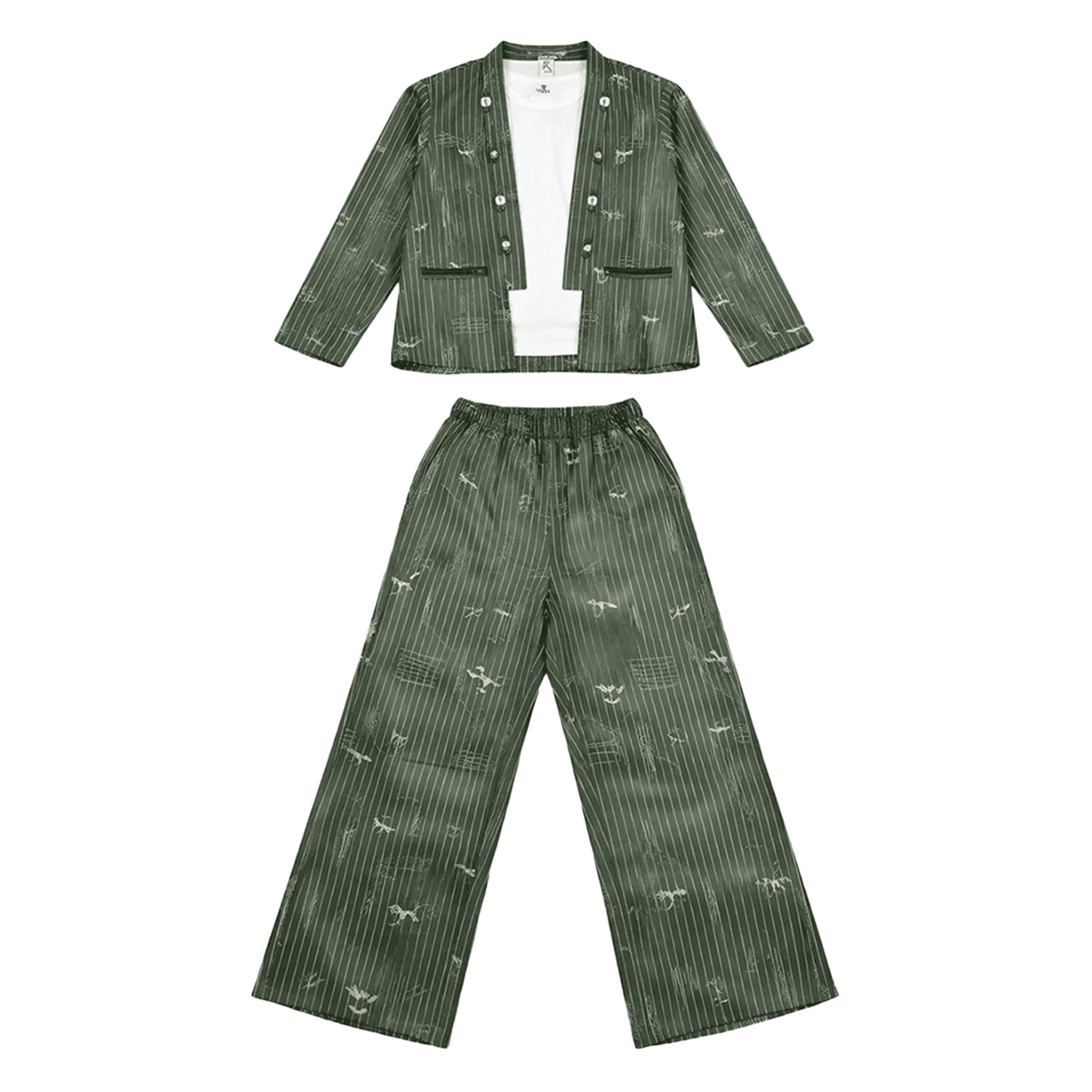 Girls co-ord Set in Green color