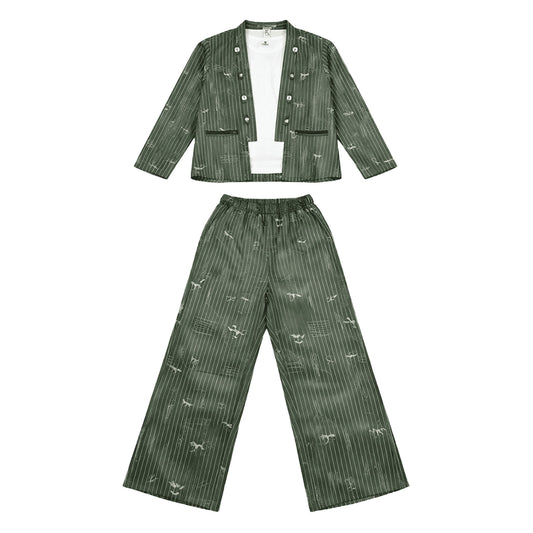 Girls co-ord Set in Green color