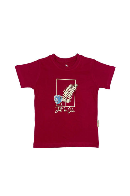 Girl Printed Top - Maroon - Cute Kids