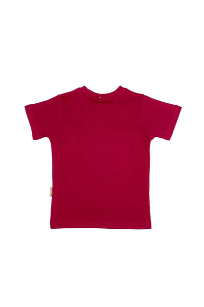 Girl Printed Top - Maroon - Cute Kids