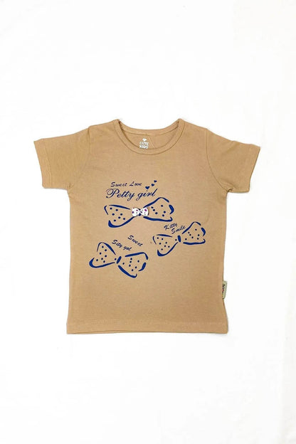 Girl Printed Top - Skin - Cute Kids