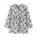 Girls Printed Frock Grey