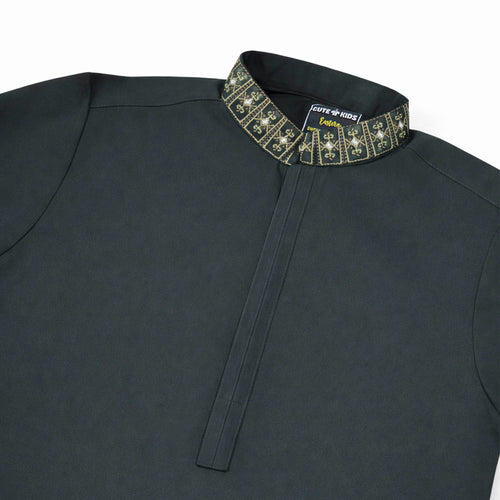 Boys Embroidered Shalwar Suits - Dark Green