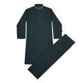 Boys Embroidered Shalwar Suits - Dark Green