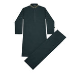 Boys Embroidered Shalwar Suits - Dark Green